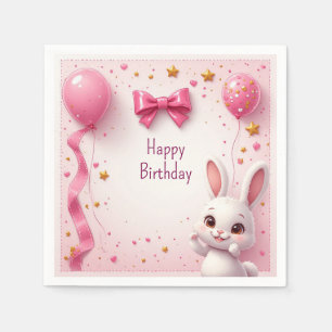 Sweet Bunny Baby Birthday 🐰 Napkin