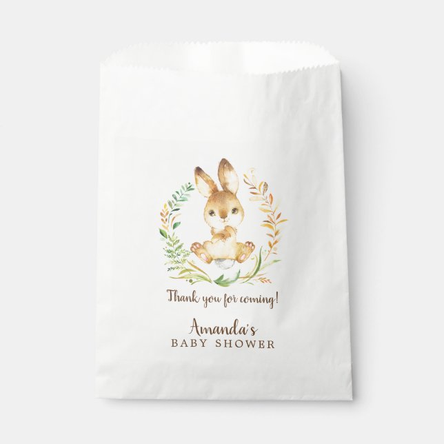 Sweet Bunny Baby Shower Favour Bags (Front)
