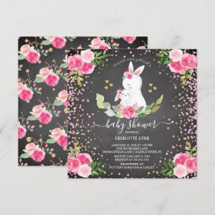 Sweet Bunny Baby Shower Invitation