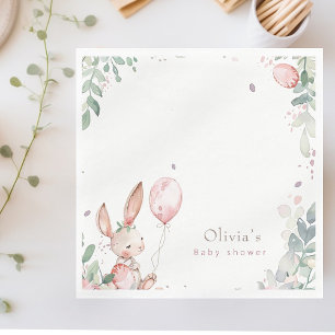 Sweet bunny baby shower  napkin