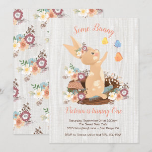 Sweet Bunny Birthday Party Invitations