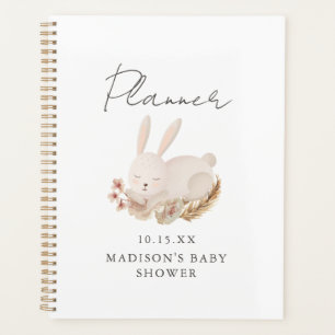 Sweet Bunny Calligraphy Baby Shower Planner