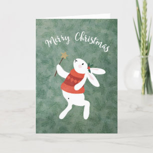 Sweet Bunny Christmas Card