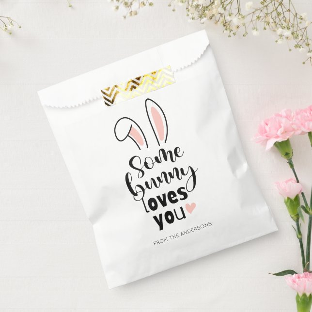 Sweet Bunny Ears Some Bunny Loves You Easter Favour Bags (Sealed)
