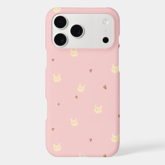 Sweet Bunny & Hearts Seamless Pattern – Cute Pink  (Back)