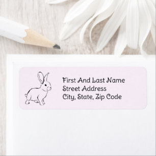 Sweet Bunny Rabbit, Cute Spring or Easter Cartoon