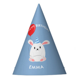 Sweet Bunny Rabbit Kids Birthday Party Hat