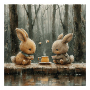 Sweet Bunny Serenade: A Bit of Whimsy Bunny Poster