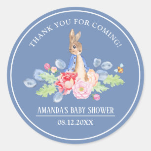 Sweet Bunny Thank You Baby Shower Classic Round Sticker