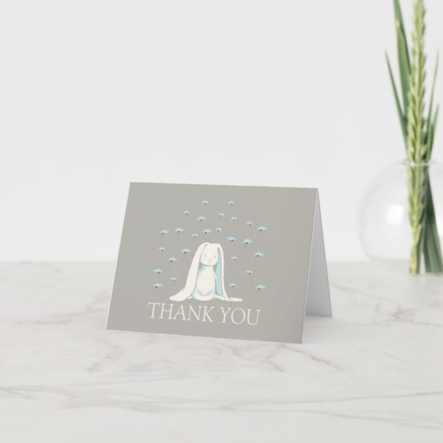 Sweet Bunny Thank You Note Card (Front)
