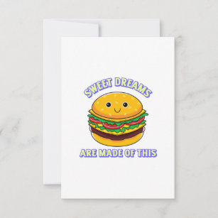 Sweet burger dreams thank you card