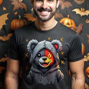 Sweet But Creepy Dual Faced Teddy Bear Halloween T-Shirt