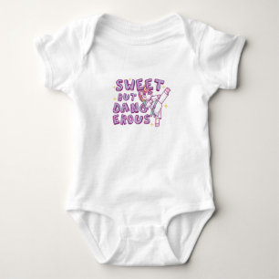 Sweet but dangerous Karate Unicorn Baby Bodysuit