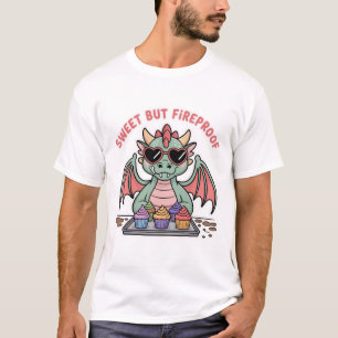 Sweet But Fireproof Dragon Baker Funny Baking Gift T-Shirt