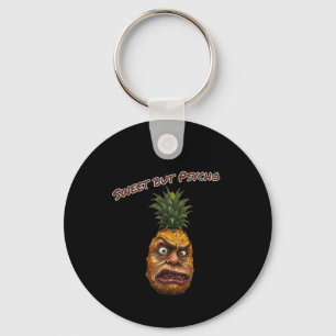 Sweet but Psycho Pineapple Key Ring