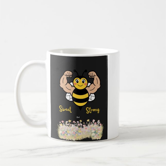 Sweet but Strong – abeille mignonne Coffee Mug (Left)