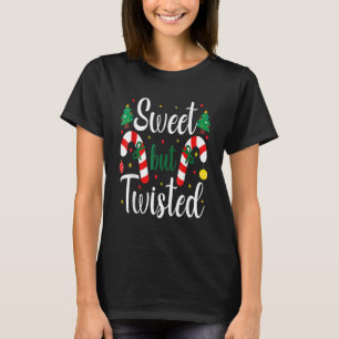 Sweet But Twisted Candy Cane Merry Christmas Paja T-Shirt