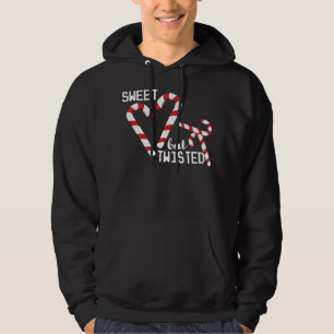 Sweet But Twisted Candy Cane Winter Christmas Fami Hoodie