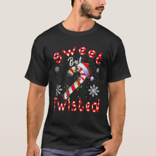 Sweet but Twisted Funny Candy Cane Christmas Mens T-Shirt