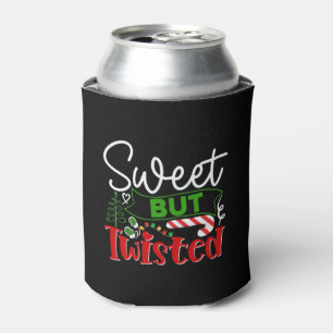 Sweet But Twisted Funny Christmas Candy Cane Can Cooler