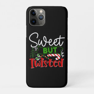 Sweet But Twisted Funny Christmas Candy Cane iPhone 11 Pro Case
