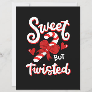Sweet But Twisted Funny Christmas Candy Cane Santa
