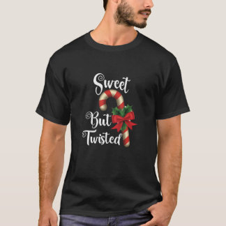 Sweet But Twisted Funny Christmas Candy Cane Sweat T-Shirt