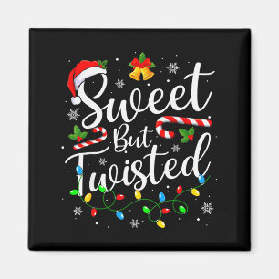 Sweet But Twisted Funny Christmas Candy Cane Xmas Magnet