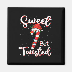 Sweet But Twisted Funny Christmas Candy Cane Xmas Magnet