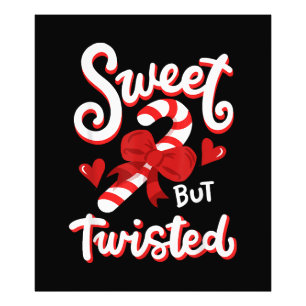 Sweet But Twisted Funny Christmas Candy Cane Xmas Photo Print