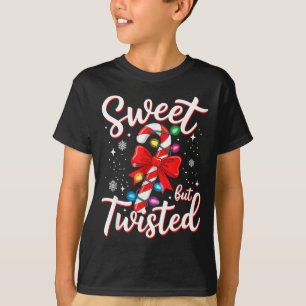Sweet But Twisted Funny Christmas Candy Cane Xmas T-Shirt