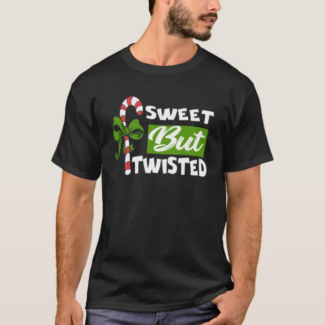 Sweet But Twisted Xmas Candy Canes Tee Christmas H (Front)