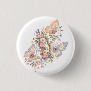 Sweet Butterfly Garden Design for Magical 3 Cm Round Badge