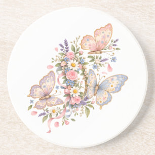 Sweet Butterfly Garden Design for Magical  Coaster