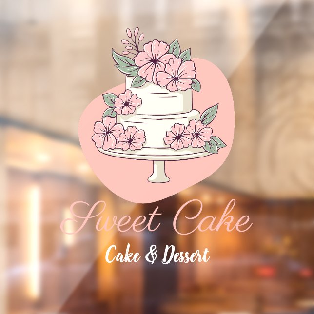 Sweet Cake Bakery Cake & Dessert Logo Window Cling (Sheet 2)