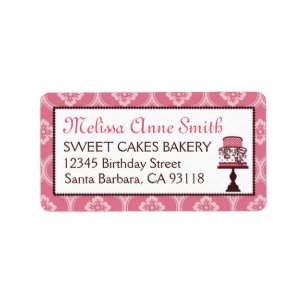 Sweet Cake Business Address Label
