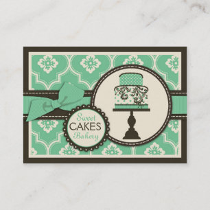 Sweet Cake Business Card Teal