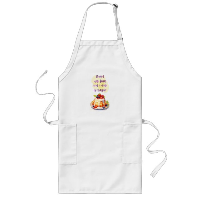 Sweet cake design long apron (Front)