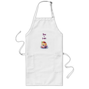 Sweet cake design long apron