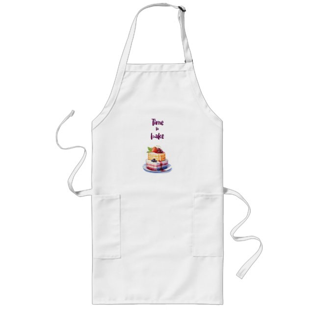 Sweet cake design long apron (Front)