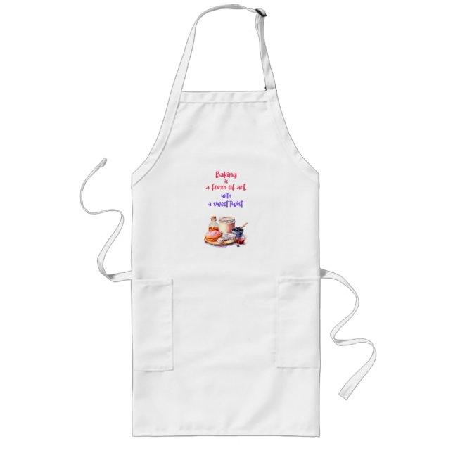 Sweet cake design long apron (Front)