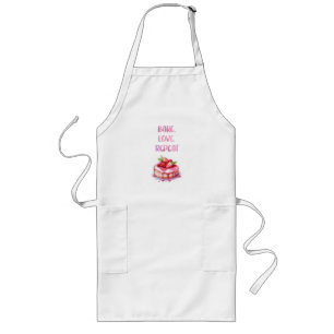 Sweet cake design long apron
