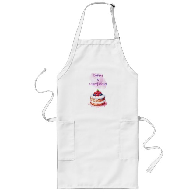 Sweet cake design long apron (Front)