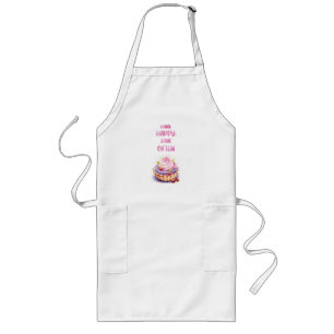 Sweet cake design long apron