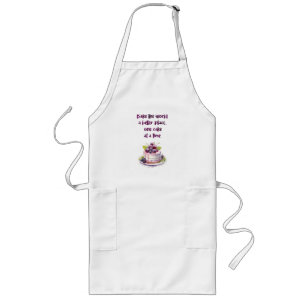 Sweet cake design long apron