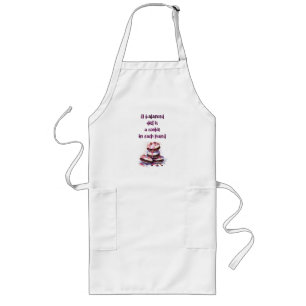 Sweet cake design long apron
