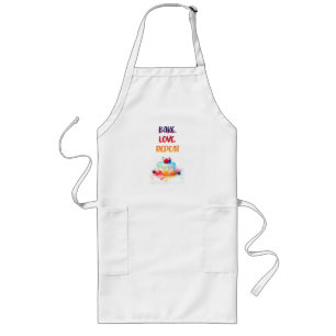 Sweet cake design long apron