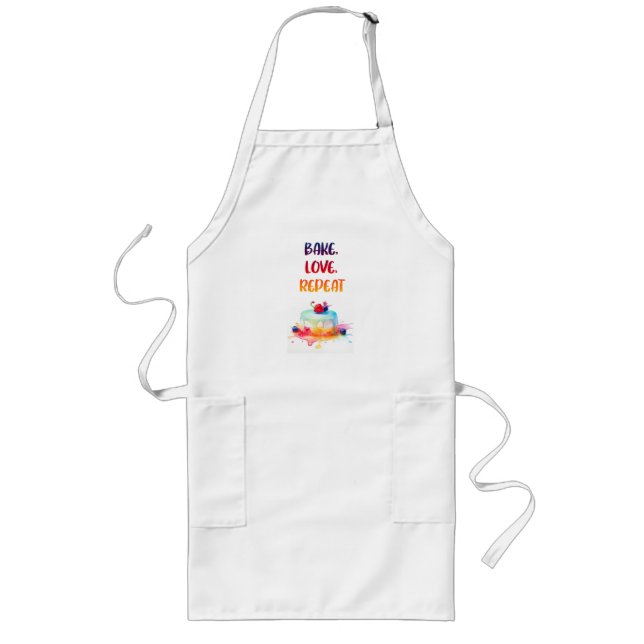 Sweet cake design long apron (Front)