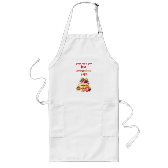 Sweet cake design long apron (Front)