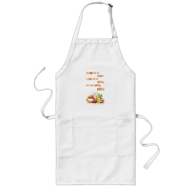 Sweet cake design long apron (Front)
